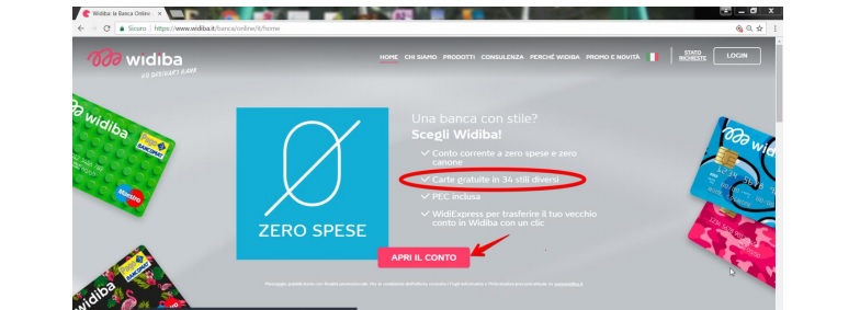Guida allapertura di un conto online Conto spese zero