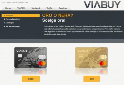 scelta carta viabuy