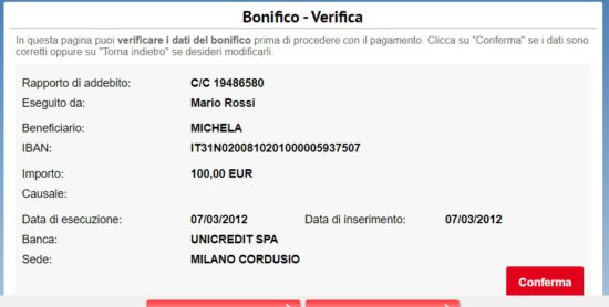 Scaricare Modulo Bonifico Bancario Unicredit