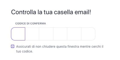 inserimento email registrazione qconto