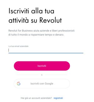 form iscrizione revolut