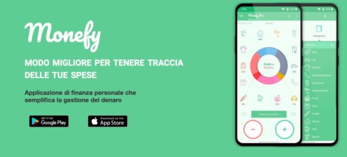 schermata di presentazione app monefy