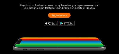 registrazione bunq premium