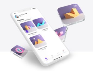 immagine di smartphone con interfaccia fac simile
