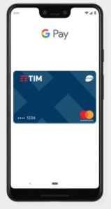 interfaccia cellulare con timpay e google pay