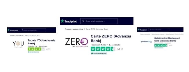 valutazioni trustpilot carta you in europa