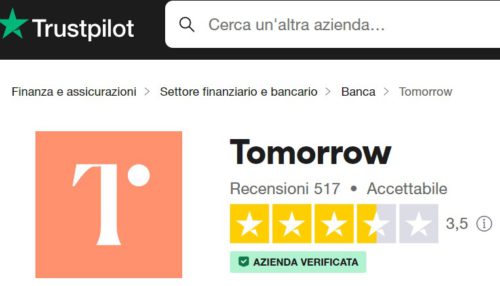 giudizio su trustpilot di tomorrow